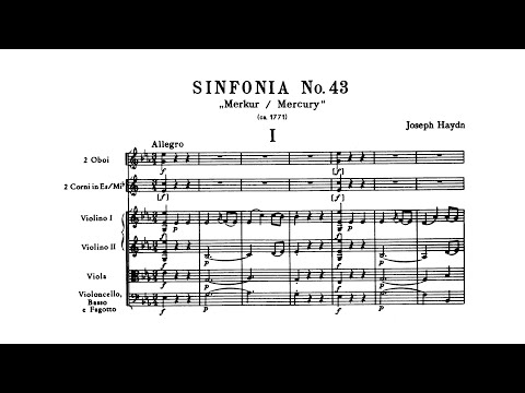 Haydn: Symphony No. 43 in E-flat major "Mercury" (with Score)