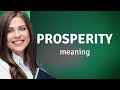 Prosperity • meaning of PROSPERITY