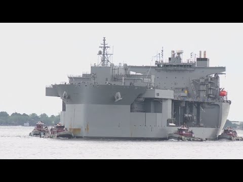 Navy's newest ship arrives at Naval Station Norfolk