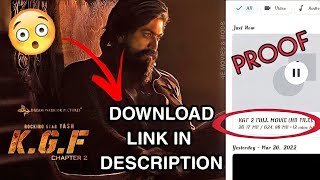 How To Download KGF Chapter 2 Movie In Hindi. Download KGF Chapter 2 Movie in Hindi.
