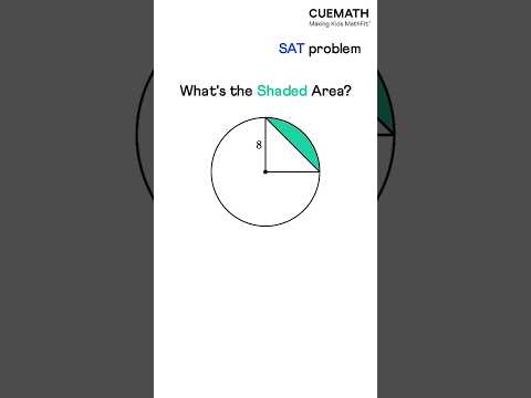 SAT geometry puzzle — shaded area