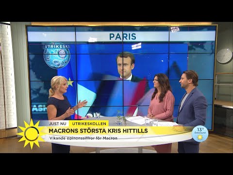 Macrons största kris hittills – miljöministern avgick i direktsändning - Nyhetsmorgon (TV4)
