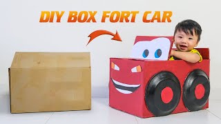 DIY I How To Make a Cardboard Box Car I Lightning McQueen