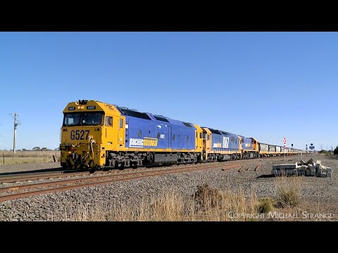 7734V Pacific National Grain Train With  G527 8167 X48 At Gheringhap (2/5/2025) - PoathTV Railway
