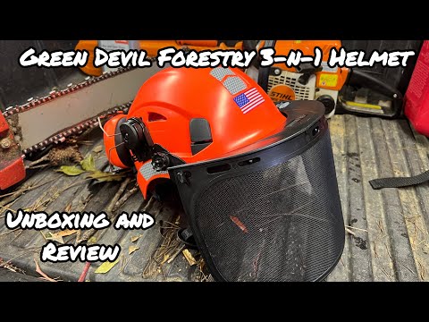 Green Devil forestry helmet unboxing review