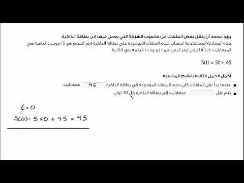 الصف التاسع الرياضيات الجبر 1 الصيغ الخطية مثال 2