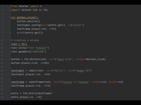 Python Tkinter Gui Tutorial (Deutsch)