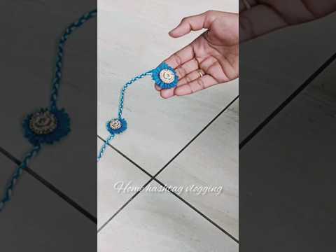 Rakhi for Rakshabandhan||homemade rakhi||simple Rakhi design#shortvideo#home  #trending
