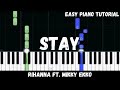 Rihanna - Stay ft. Mikky Ekko (Easy Piano Tutorial)