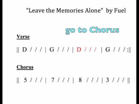"Leave the Memories Alone" moving chord chart