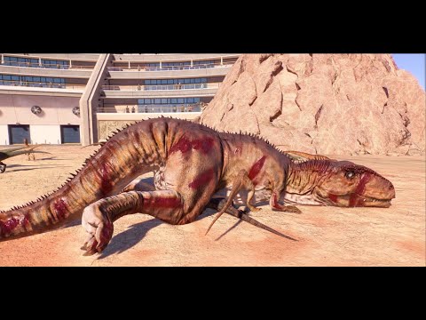 ALL LARGE CARNIVORE vs 50x RAPTORS DINOSAURS BATTLE   Jurassic World Evolution 2