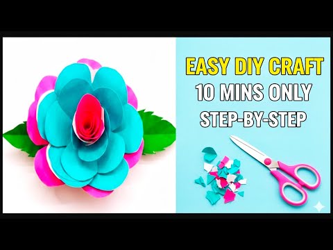 DIY Republic Day craft | TriColour Rose Flower | Paper Craft | Republic Day Paper Rose  Step by Step