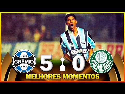 GRÊMIO 5 X 0 PALMEIRAS ● LIBERTADORES 1995 ● QUARTAS DE FINAL ● JOGO 01 ● HAT TRICK DE JARDEL