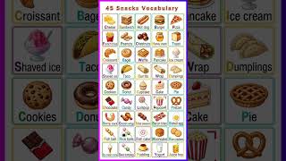 45 Snacks Vocabulary #english #education #learn #learning