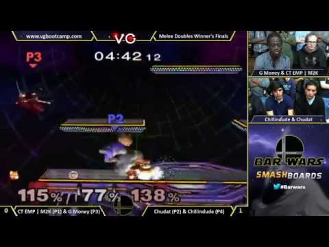 Bar Wars - Chillindude & Chudat Vs G Money & CT EMP | Mew2King - SSBM Winners Finals - Smash Melee