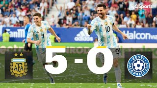 Argentina 5-0 Estonia | CINCO GOLES DE MESSI