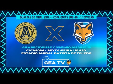 Aparecidense 0 x 1 Grêmio Anápolis - Copa Goiás sub-20 2024 - Quartas de Final - Jogo de ida