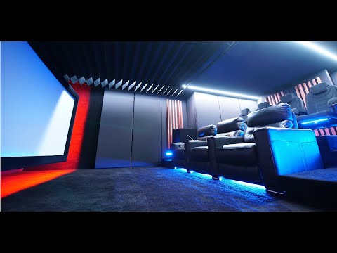 Heimkino Design + Akustik + Funktion vollendet umgesetzt, mit der Hollywood zuhause individual Line.