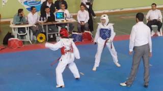 Konya 2016-2017 taekwondo 37kg kırmızı köşe