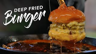 I deep fried Burgers in CHEESE OIL and this happened!