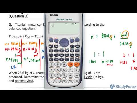 ⚗️ Limiting Reactant and Theoretical Yield (Question 3)