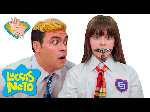 👋🏻 LIBRAS 👋🏾 UM DIA INTEIRO SEM FALAR COM O LUCCAS NETO | LUCCAS TOON