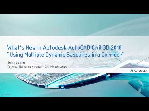 What’s New Features in Autodesk AutoCAD Civil 3D 2018 – Multiple Dynamic Baselines in a Corridor