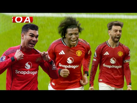 Patrick Dorgu, Casemiro, Bruno Fernandes vs Manchester City