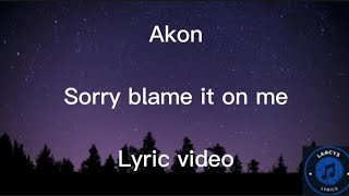 Akon - Sorry blame it on me Lyric video