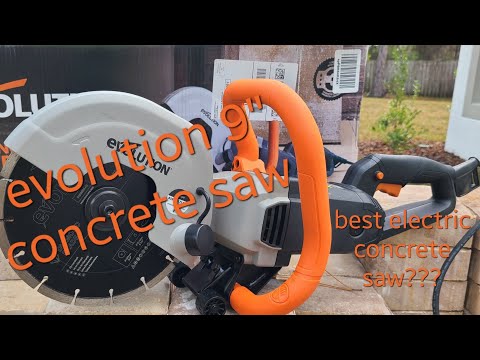 Evolution (R230DTC) 9" Concrete Saw Review (Is This The Best Electric Concrete Saw)🤔