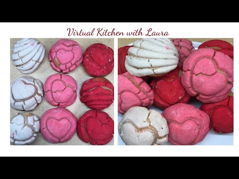 How to make Mexican Sweet Bread Conchas Pan de Huevo Recipe Valentine Day Inspired