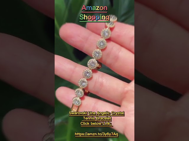 Vídeo relacionado con Swarovski Pulsera Tennis Angelic, Talla redonda, Pavé, Mediana, Blanca, Baño tono oro