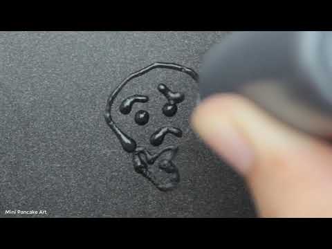 Emoji Pancake Art Thinking Face, Mini Pancake Art