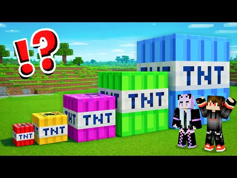Small VS Giant TNT In Minecraft