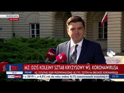 VideoParlament: Mówi o 2 tys. zakażeń i apelu o maseczki
