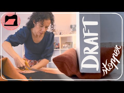 How to sew a two-sided draft stopper.