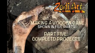 MAKING A WOODEN CANE- PART5 examples of finished canes