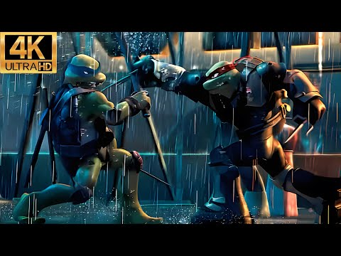 Leonardo vs Raphael - TMNT (2007) - Full Fight 4K