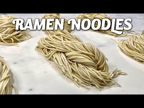 How to make REAL Ramen Noodles Recipe (with ramen springiness) | Impossibly Kosher