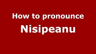 How to pronounce Nisipeanu