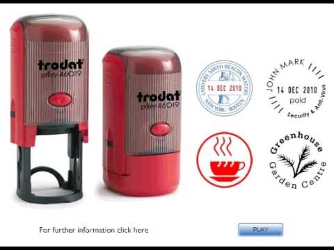 Trodat Printy Collector Cards & Checker Rubber Stamps