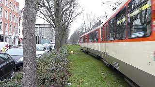 Pt 148 (ex.748) der VGF an der Varentrappstraße | Straßenbahn Frankfurt