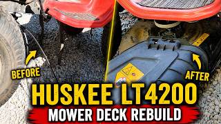 Huskee LT4200 Mower Deck Rebuild — Replacing Spindles, Pulleys and Idler Bracket