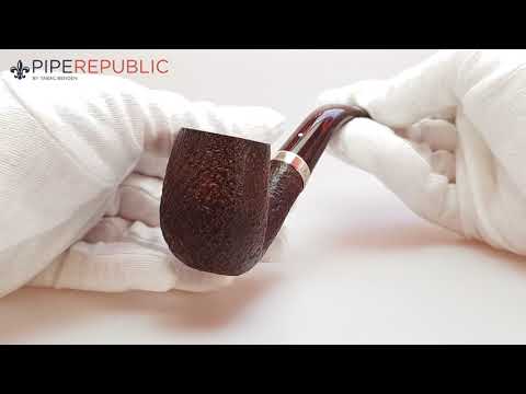 Dunhill - The White Spot Cumberland Pfeifen Bent - Filter Einzelstück 4102F (Silverband)