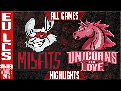 MF vs UOL Highlights ALL GAMES - EU LCS Week 6 Summer 2017 - Misfits vs Unicorns of Love