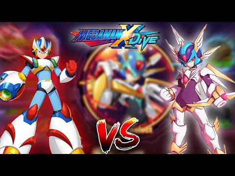 Second Armor X Vs Copy X - Guild Boss | Mega Man X DiVE (Mobile Controls PvE)
