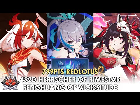 799pts FoV Fu Hua | 8.0 ExAbyss RedLotus 492D | Herrscher of Rimestar | Honkai Impact 3rd