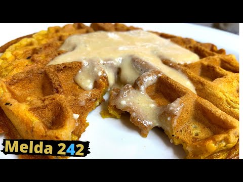 EASY PUMPKIN WAFFLES WITH SAUCE | BAHAMIAN COOKING