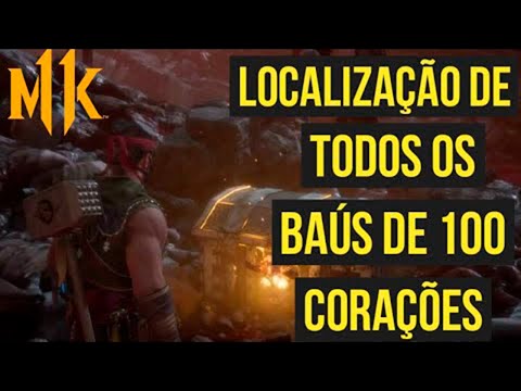 MK11 - Mortal Kombat 11 - Localização de Todos os Baús de 100 Corações -  Como abrir baús de fogo?