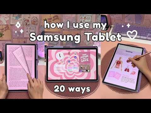 20 ways I use my Samsung tablet 💗✏️ | galaxy tab S9+ | android apps